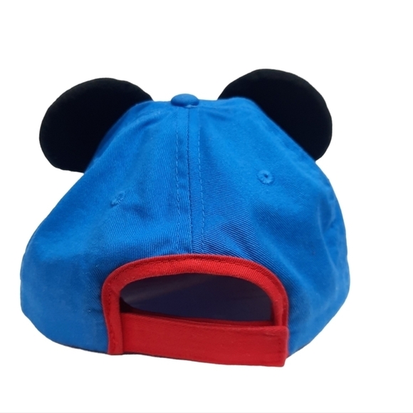 Mickey Mouse Toddler Hat Adjustable Strap Mickey Ears Walt Disney World One Size - Picture 3 of 6